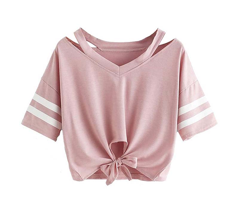 Girls Pink Embro Design Top
